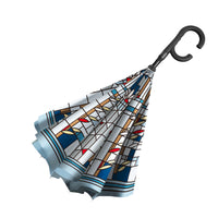 Frank Lloyd Wright Waterlilies Reverse Inverted Umbrella – Hands-Free, Windproof Design