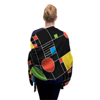 Frank Lloyd Wright Coonley Playhouse Silk Blend Shawl – Lightweight Dressy Wrap for Women