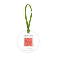 Frank Lloyd Wright "Tree of Life" Porcelain Keepsake Ornament – Flat Ceramic, Gift-Ready