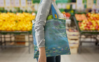 Monet Water Lilies Canvas Magazine Tote – Slim Vertical Tote Bag