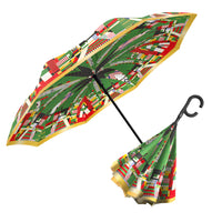 Frank Lloyd Wright Hillside Curtain Reverse Inverted Umbrella – Hands-Free, Windproof Design
