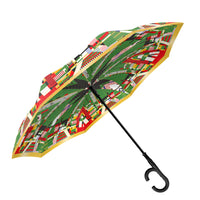 Frank Lloyd Wright Hillside Curtain Reverse Inverted Umbrella – Hands-Free, Windproof Design