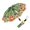 Frank Lloyd Wright Hillside Curtain Travel Umbrella – Compact, One-Touch Open & Close