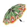 Frank Lloyd Wright Hillside Curtain Travel Umbrella – Compact, One-Touch Open & Close