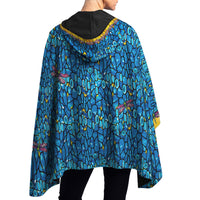 Tiffany Dragonfly Reversible Rain Cape – Lightweight Hooded Wrap for Women