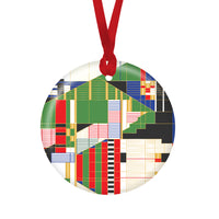 Frank Lloyd Wright "Hillside Curtain" Porcelain Keepsake Ornament – Flat Ceramic, Gift-Ready