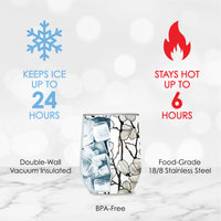 12 oz Stemless Wine Tumbler - Tiffany "Magnolia"