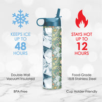 24 oz Water Bottle - William Morris "Golden Lily"