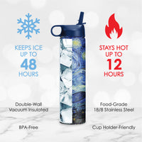 24 oz Water Bottle - van Gogh "Starry Night"