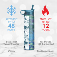 24 oz Water Bottle - Monet "Water Lilies"