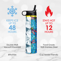 24 oz Water Bottle - Tiffany "Dragonfly" - Purple