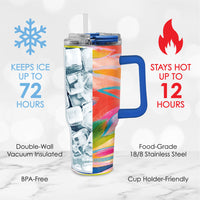 30 oz Tumbler - EttaVee "Loose Palms"