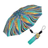 EttaVee "Rainbow Riviera 1" Travel Umbrella – Compact, One-Touch Open & Close