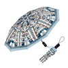 Frank Lloyd Wright Waterlilies Travel Umbrella – Compact, One-Touch Open & Close