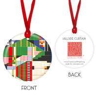 Frank Lloyd Wright "Hillside Curtain" Porcelain Keepsake Ornament – Flat Ceramic, Gift-Ready