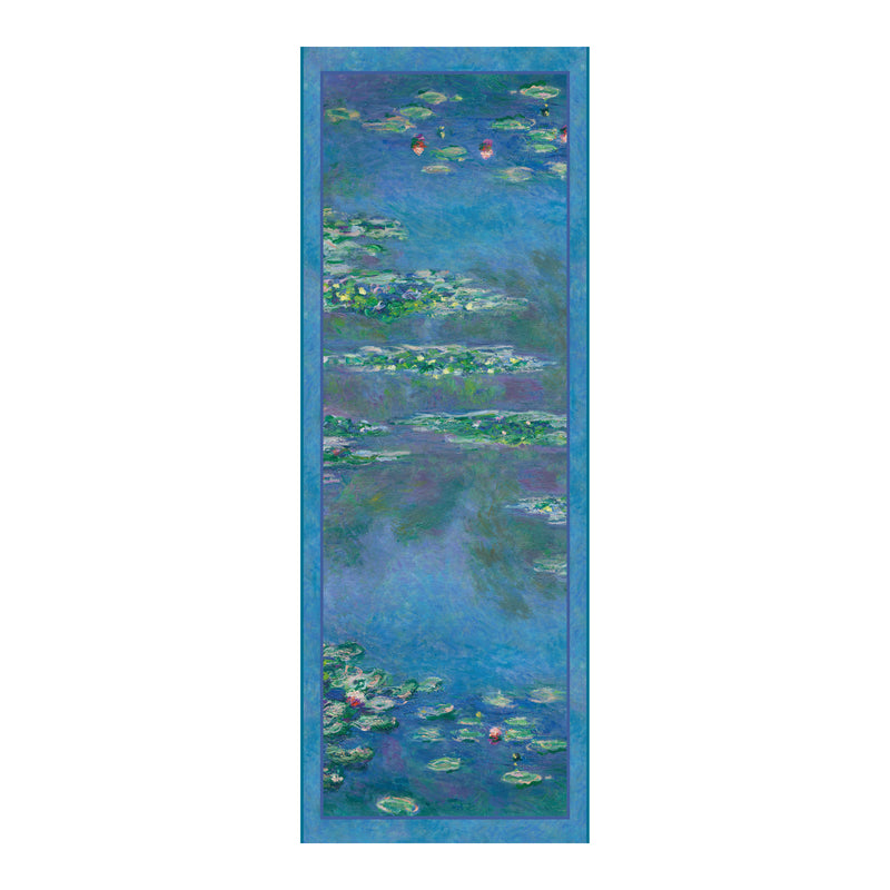 Monet Water Lilies Silk Blend Shawl – Lightweight Dressy Wrap for Women