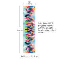 EttaVee's Brush Strokes 103 Long Sheer Scarf – Lightweight, Elegant, Silky-Soft