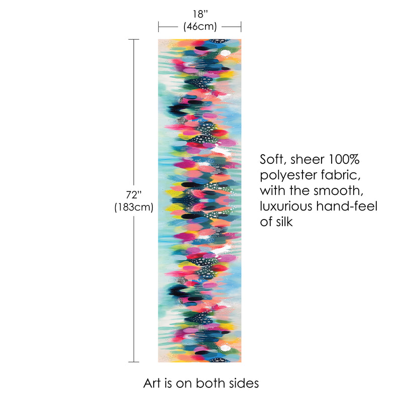 EttaVee's Brush Strokes 103 Long Sheer Scarf – Lightweight, Elegant, Silky-Soft