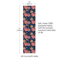 EttaVee's Bold Flowers Long Sheer Scarf – Lightweight, Elegant, Silky-Soft