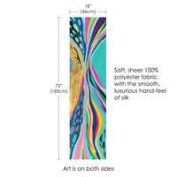 EttaVee's Rainbow Riviera 1 Long Sheer Scarf – Lightweight, Elegant, Silky-Soft