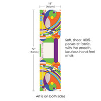 Frank Lloyd Wright March Balloons Long Sheer Scarf – Lightweight, Elegant, Silky-Soft