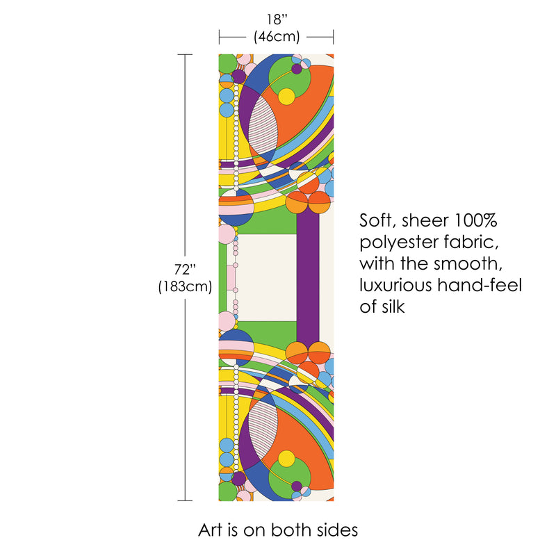 Frank Lloyd Wright March Balloons Long Sheer Scarf – Lightweight, Elegant, Silky-Soft