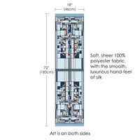 Frank Lloyd Wright Waterlilies Long Sheer Scarf – Lightweight, Elegant, Silky-Soft