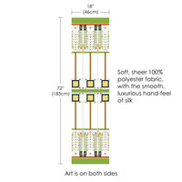 Frank Lloyd Wright Tree of Life Long Sheer Scarf – Lightweight, Elegant, Silky-Soft