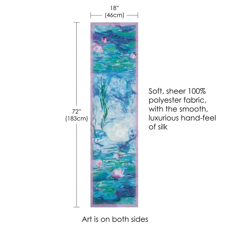 Sheer Scarf - Monet Nympheas