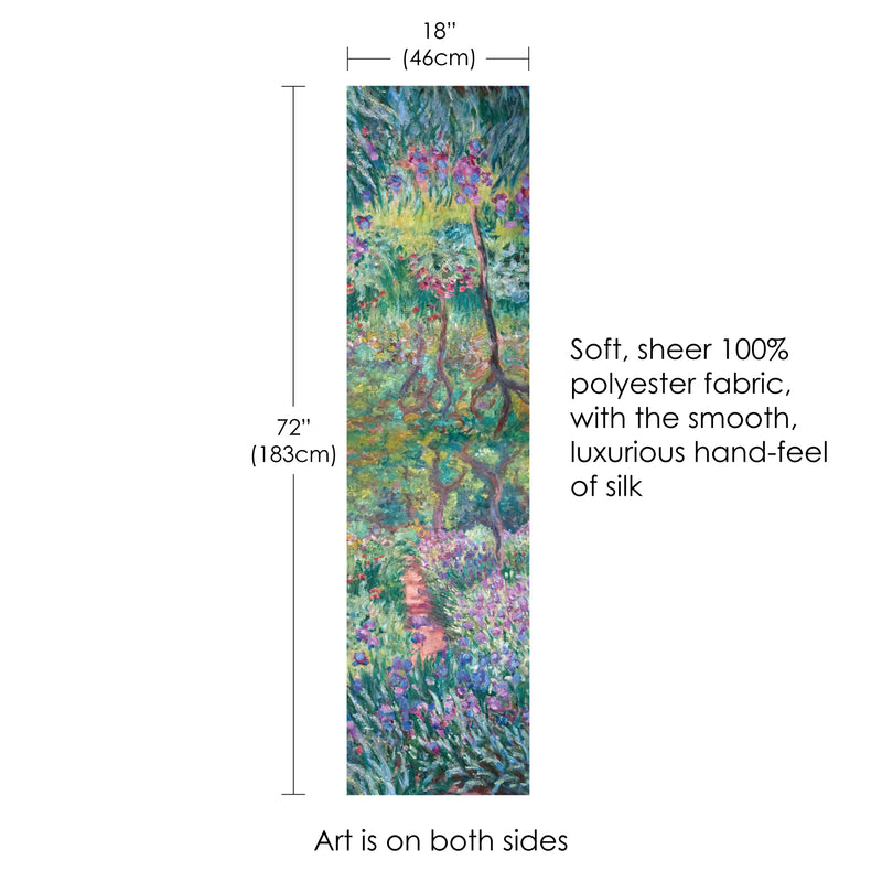 Monet Gardens at Giverny Long Sheer Scarf – Lightweight, Elegant, Silky-Soft