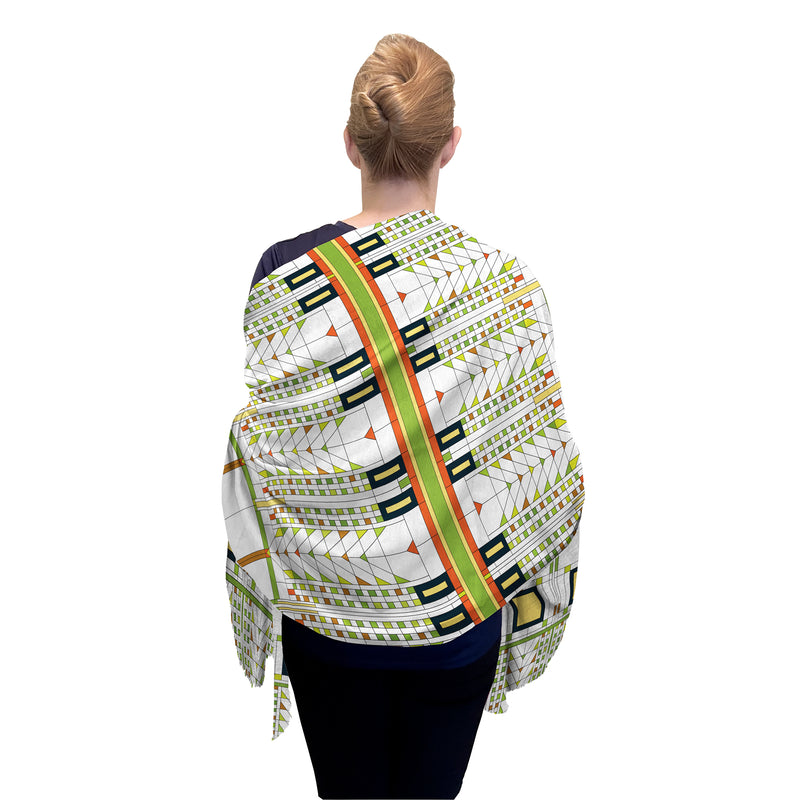 Frank Lloyd Wright Tree of Life Silk Blend Shawl – Lightweight & Elegant Evening Wrap