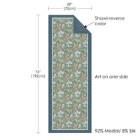 William Morris "Golden Lily" Silk Blend Shawl – Lightweight Dressy Wrap for Women