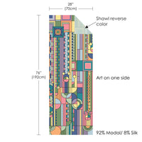 Frank Lloyd Wright Saguaro Forms Silk Blend Shawl – Lightweight & Elegant Evening Wrap