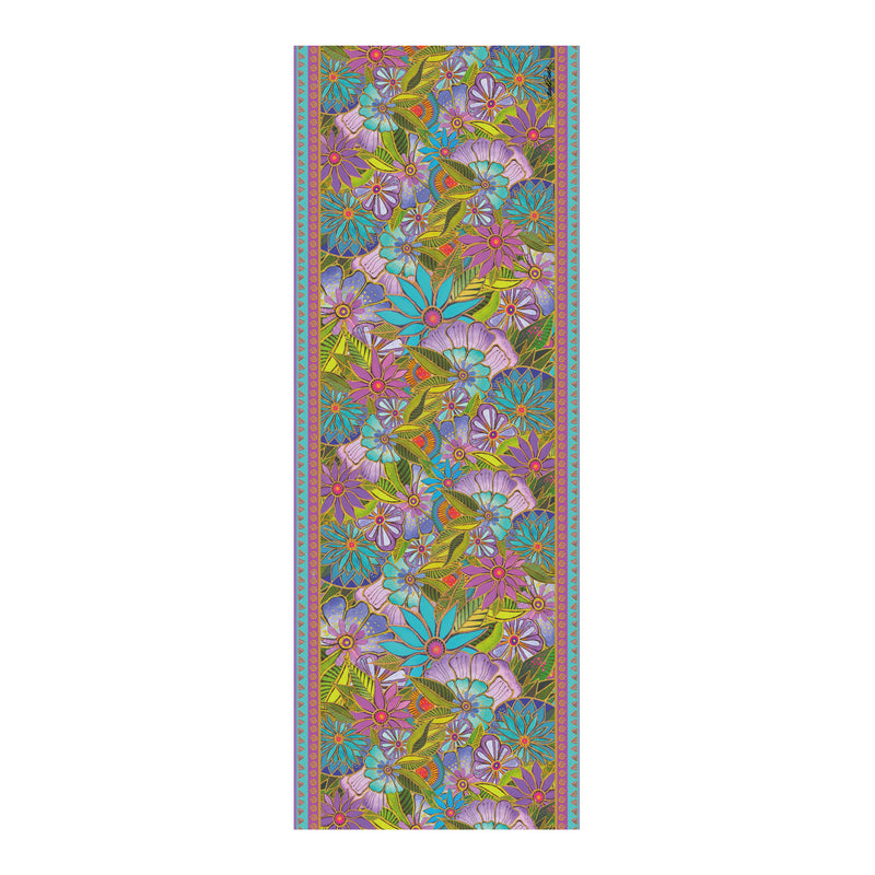 Laurel Burch Lavender Floral Silk Blend Women's Fashion Shawl