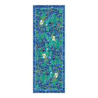 van Gogh Irises Silk Blend Shawl – Lightweight Dressy Wrap for Women