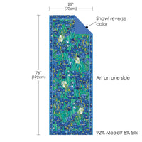 van Gogh Irises Silk Blend Shawl – Lightweight Dressy Wrap for Women