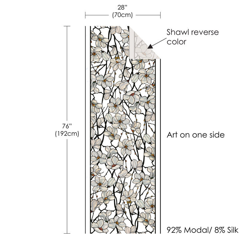 Tiffany Magnolia Silk Blend Shawl – Lightweight Dressy Wrap for Women