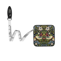 William Morris "Strawberry Thief" Compact Retractable Tape Measure – Dual-Sided, 60"/150cm