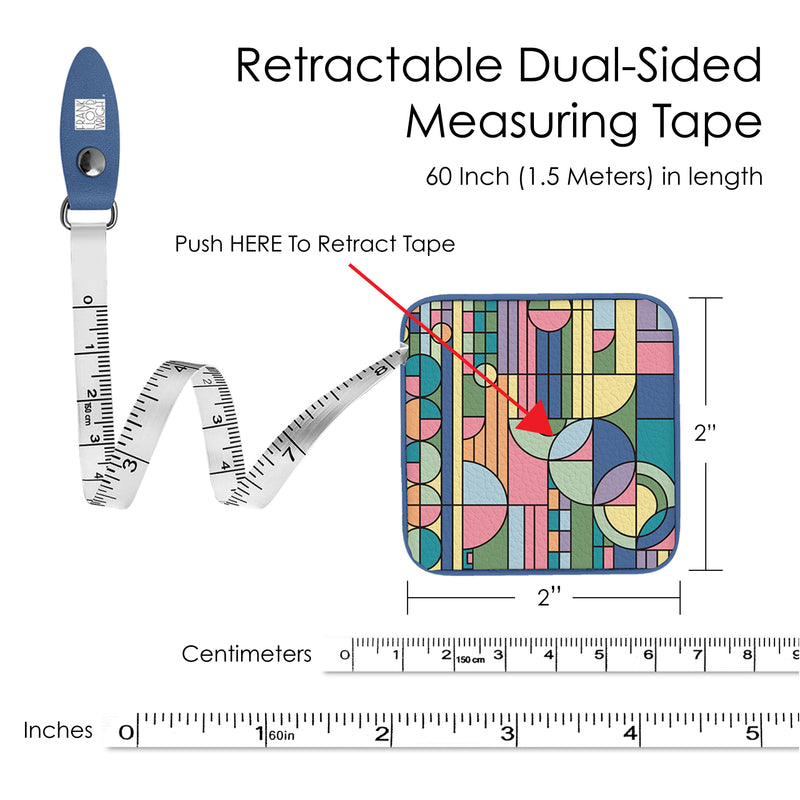 Frank Lloyd Wright "Saguaro Forms" Compact Retractable Tape Measure – Dual-Sided, 60"/150cm