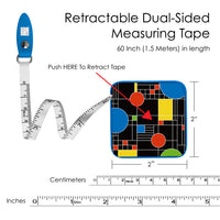 Frank Lloyd Wright "Coonley Playhouse" Compact Retractable Tape Measure – Dual-Sided, 60"/150cm