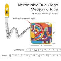 Frank Lloyd Wright "Hoffman Rug" Compact Retractable Tape Measure – Dual-Sided, 60"/150cm