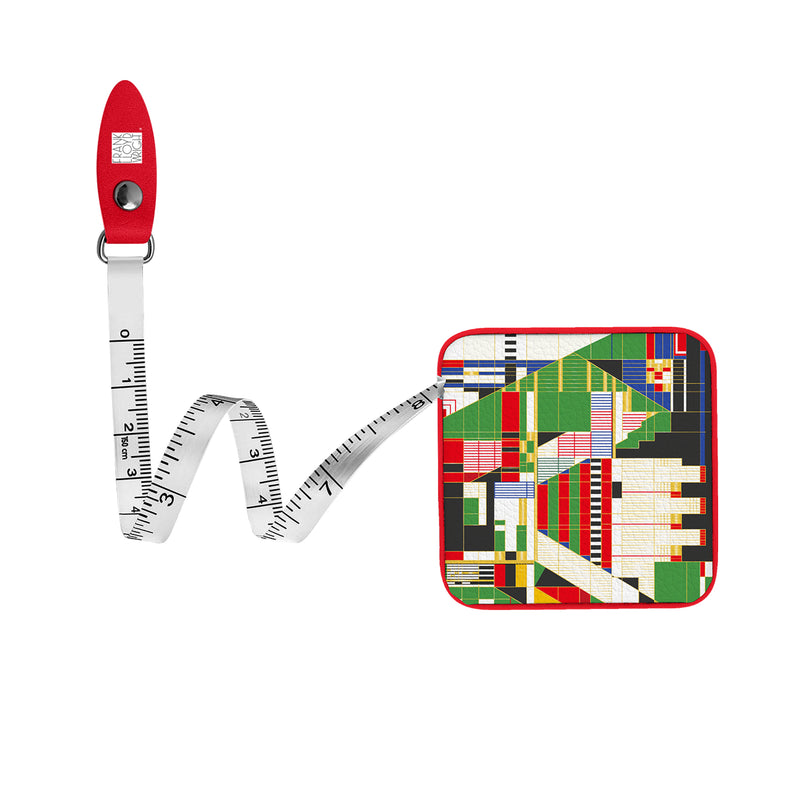 Frank Lloyd Wright "Hillside Curtain" Compact Retractable Tape Measure – Dual-Sided, 60"/150cm