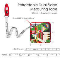 Frank Lloyd Wright "Hillside Curtain" Compact Retractable Tape Measure – Dual-Sided, 60"/150cm