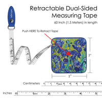van Gogh "Irises" Compact Retractable Tape Measure – Dual-Sided, 60"/150cm