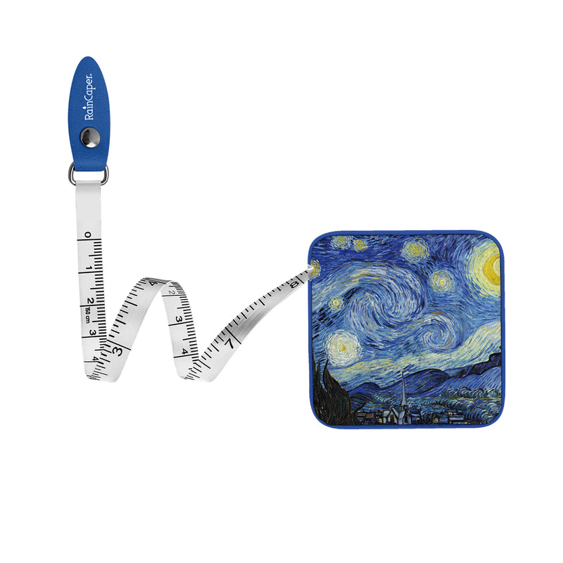 van Gogh "Starry Night" Compact Retractable Tape Measure – Dual-Sided, 60"/150cm