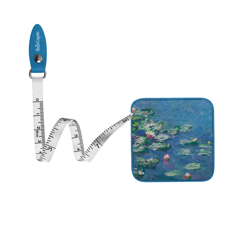 Monet "Water Lilies" Compact Retractable Tape Measure – Dual-Sided, 60"/150cm