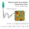 van Gogh "Sunflowers" Compact Retractable Tape Measure – Dual-Sided, 60"/150cm