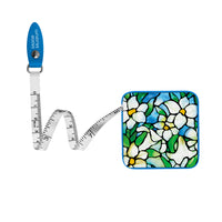 Tiffany "Field of Lilies" Compact Retractable Tape Measure – Dual-Sided, 60"/150cm