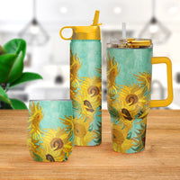 24 oz Water Bottle - van Gogh "Sunflowers"