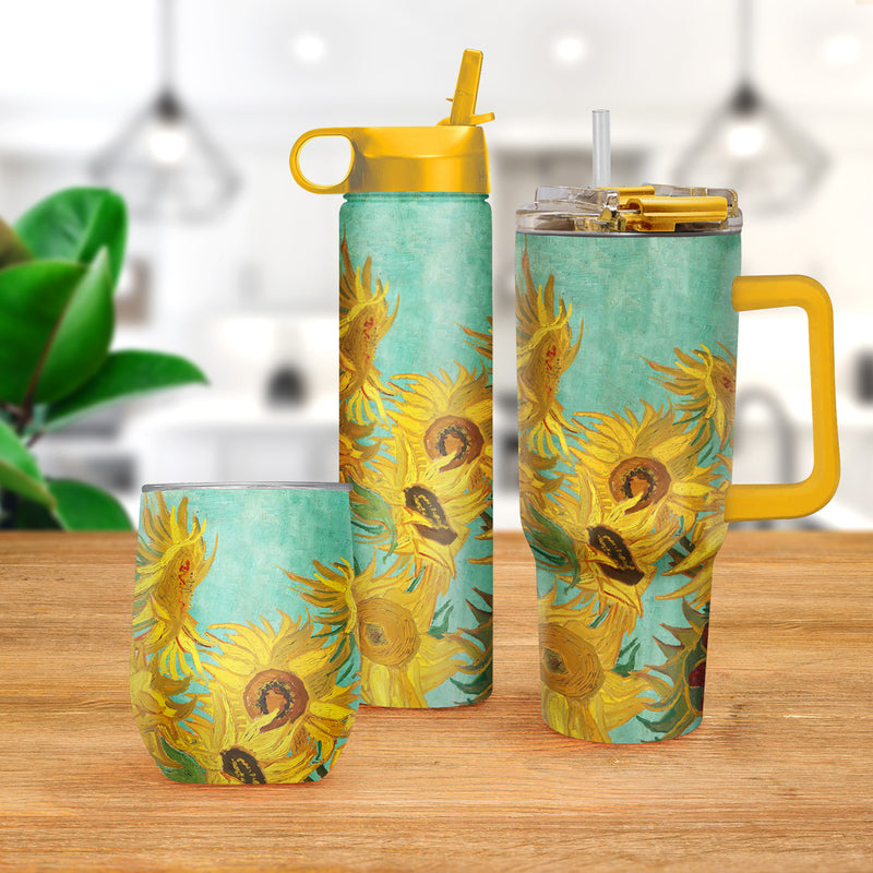 24 oz Water Bottle - van Gogh "Sunflowers"
